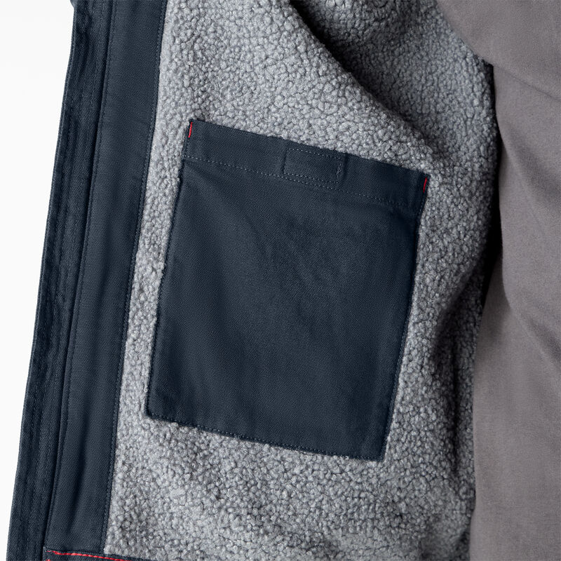 Dickies Duck Canvas High Pile Fleece Lined Jacket Rinsed Dark Navy ID-u3bwDLyP
