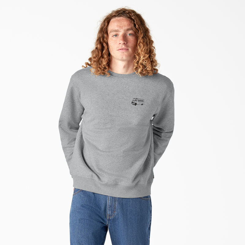 Dickies Skateboarding Pool Drainage Graphic Sweatshirt Heather Gray ID-u9HwNCTl