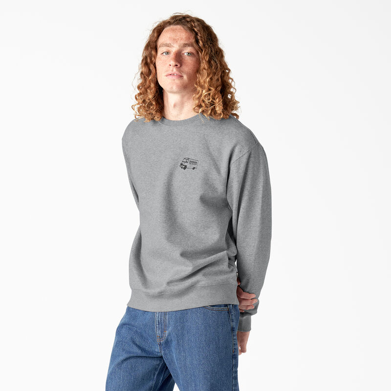 Dickies Skateboarding Pool Drainage Graphic Sweatshirt Heather Gray ID-u9HwNCTl