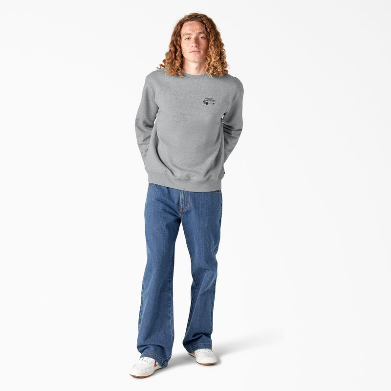Dickies Skateboarding Pool Drainage Graphic Sweatshirt Heather Gray ID-u9HwNCTl