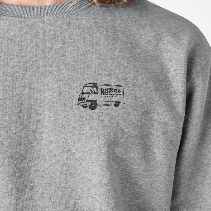Dickies Skateboarding Pool Drainage Graphic Sweatshirt Heather Gray ID-u9HwNCTl