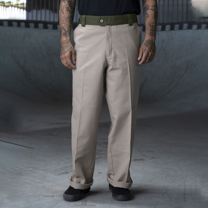 Dickies Ronnie Sandoval Loose Fit Double Knee Pants Desert Sand/Olive Color Block ID-uiAdjsjA