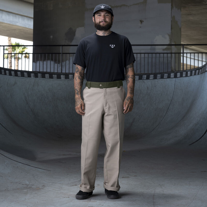 Dickies Ronnie Sandoval Loose Fit Double Knee Pants Desert Sand/Olive Color Block ID-uiAdjsjA