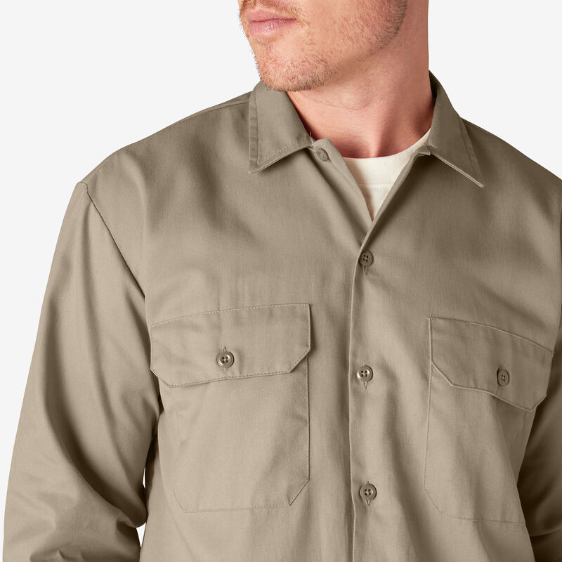 Dickies Long Sleeve Work Shirt Desert Sand ID-uiGG9E95