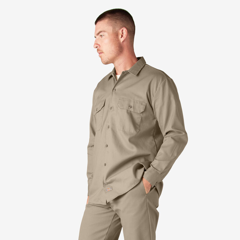 Dickies Long Sleeve Work Shirt Desert Sand ID-uiGG9E95