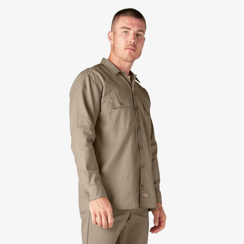 Dickies Long Sleeve Work Shirt Desert Sand ID-uiGG9E95