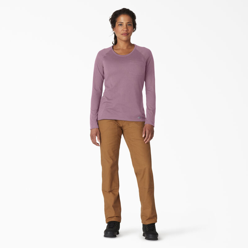 Dickies Cooling Long Sleeve Pocket T-Shirt Mauve Shadow Heather ID-ussjqZM2