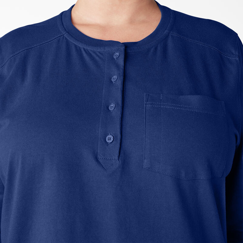 Dickies Plus Heavyweight Henley Surf Blue ID-vA99L4wj