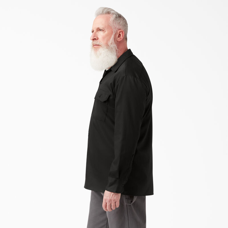 Dickies Relaxed Fit Long Sleeve Work Shirt Black ID-vQgBo4JU