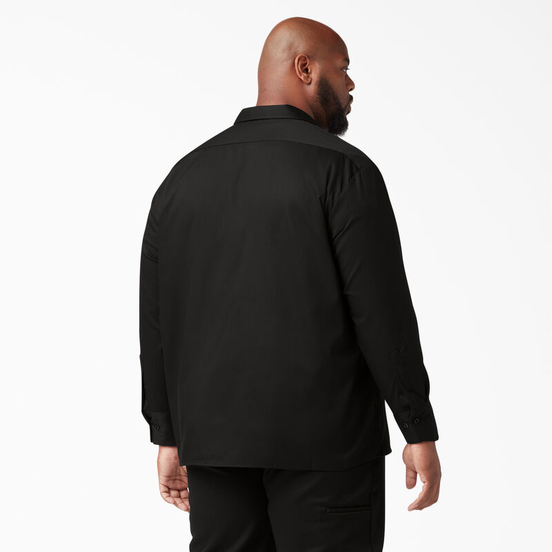 Dickies Relaxed Fit Long Sleeve Work Shirt Black ID-vQgBo4JU