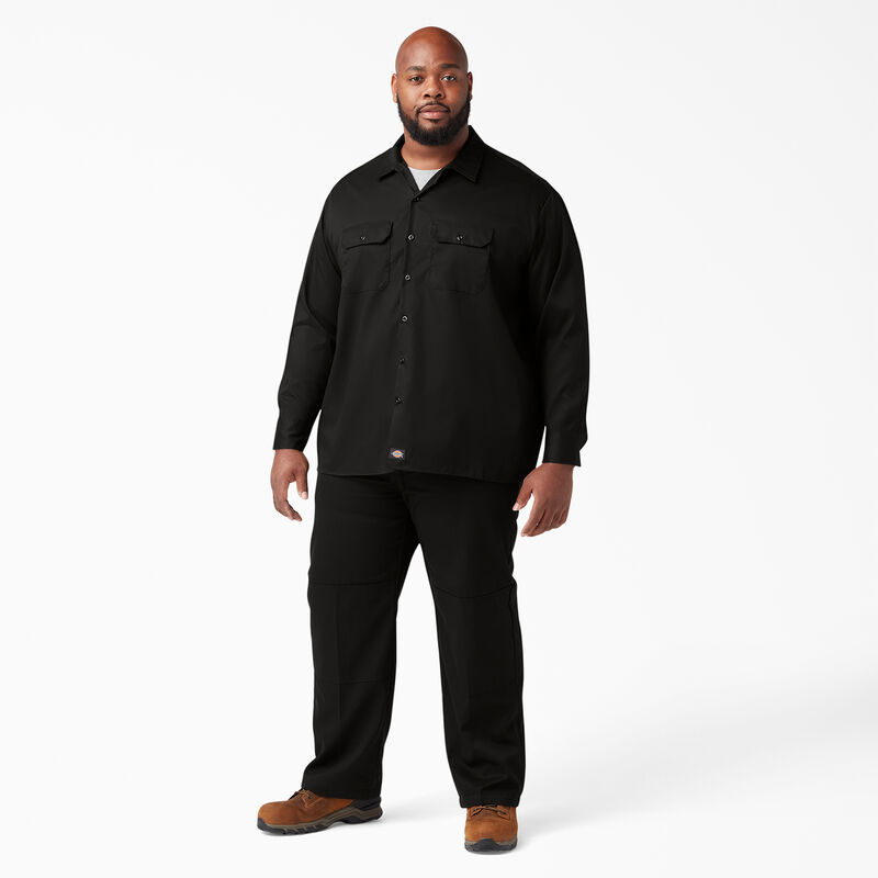 Dickies Relaxed Fit Long Sleeve Work Shirt Black ID-vQgBo4JU