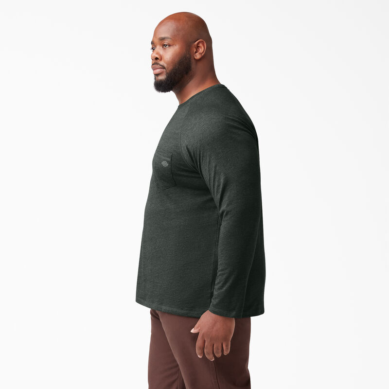 Dickies Cooling Long Sleeve Pocket T-Shirt Hunter Green Heather ID-vYxc7ohD