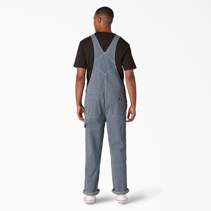 Dickies Rinsed Hickory Stripe Double Knee Bib Overalls Regular ID-vrJxJTbD