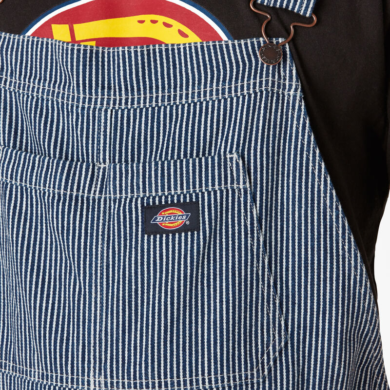 Dickies Rinsed Hickory Stripe Double Knee Bib Overalls Regular ID-vrJxJTbD