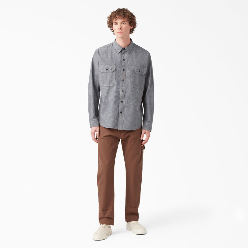 Dickies 1922 Long Sleeve Work Shirt Rinsed Black ID-vsztQ9ME