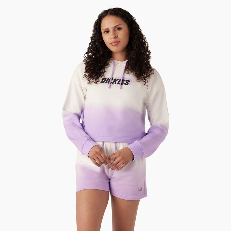 Dickies Cropped Ombre Hoodie Cloud/Purple Rose Dip Dye ID-wBE9ILvc