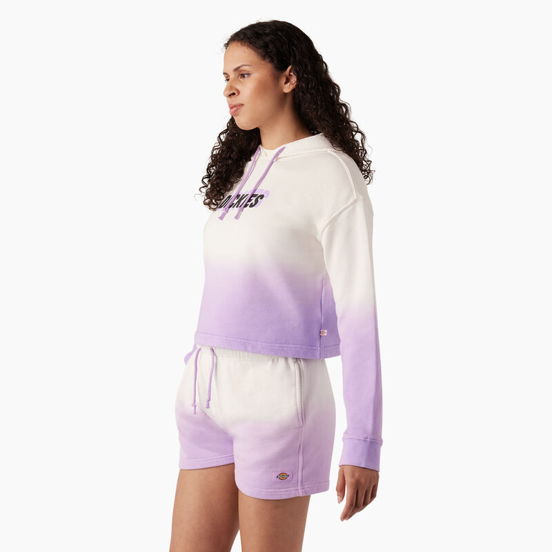 Dickies Cropped Ombre Hoodie Cloud/Purple Rose Dip Dye ID-wBE9ILvc