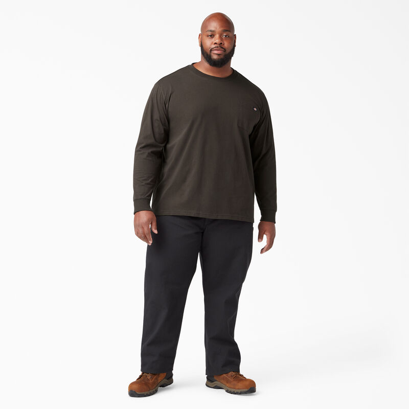 Dickies Heavyweight Long Sleeve Pocket T-Shirt Chocolate Brown ID-wIwchoEl