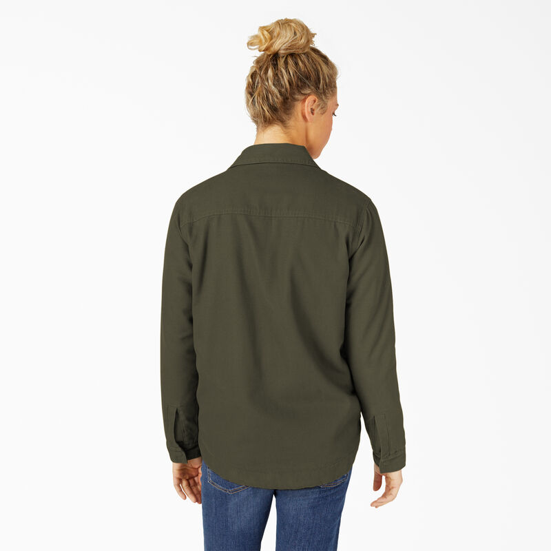 Dickies Duck High Pile Fleece Lined Chore Coat Moss Green ID-wV1s8BJE