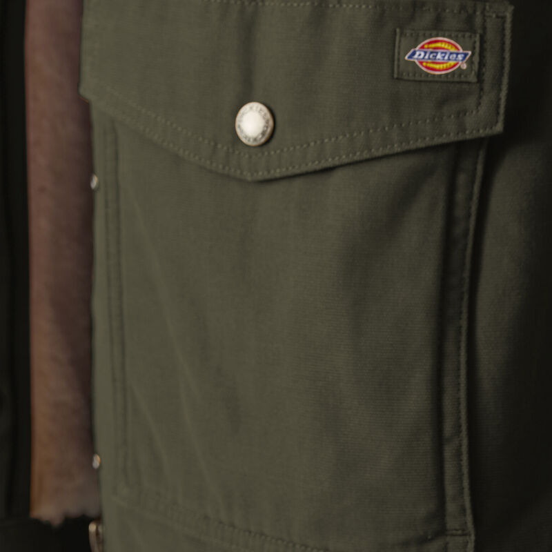 Dickies Duck High Pile Fleece Lined Chore Coat Moss Green ID-wV1s8BJE