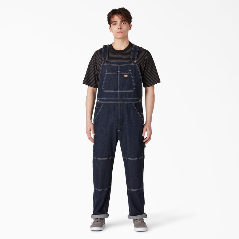 Dickies Rinsed Denim Double Knee Bib Overalls Regular ID-wVMOj13R