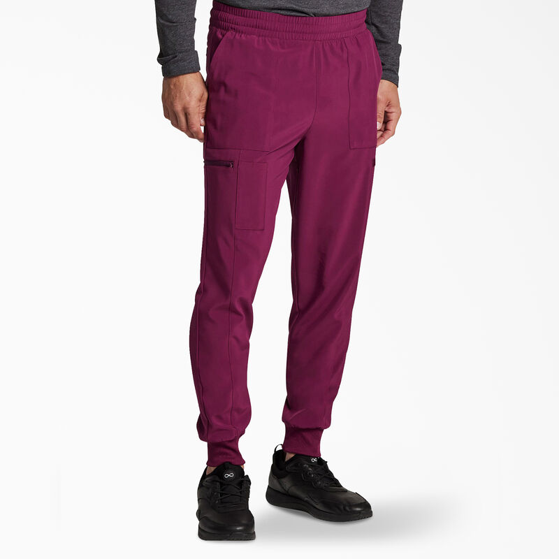 Dickies Men's EDS Essentials Mid Rise Jogger Scrub Pants Wine ID-wWcTakIz