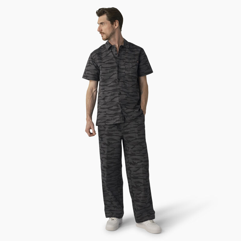 Dickies Skateboarding Cooling Relaxed Fit Shirt Black Tonal Concrete Camo ID-wZyW4Njl