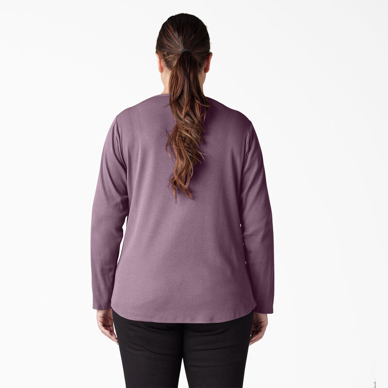 Dickies Plus Henley Long Sleeve Shirt Grapeade ID-wca1erzb