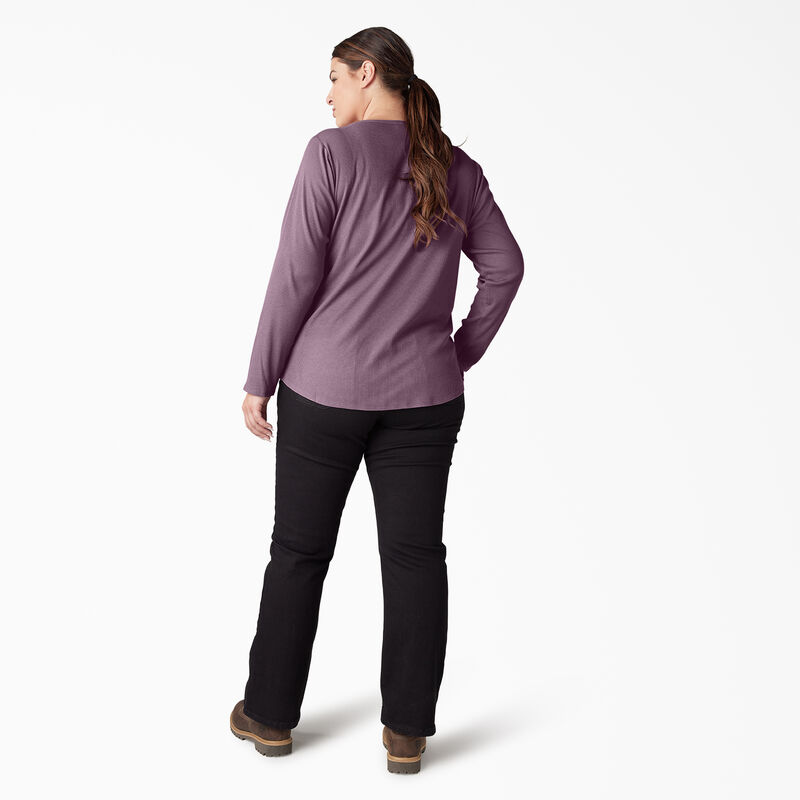 Dickies Plus Henley Long Sleeve Shirt Grapeade ID-wca1erzb