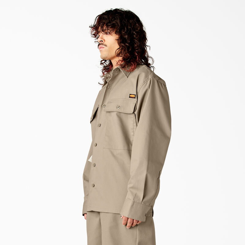 Dickies X Willy Chavarria Long Sleeve Work Shirt Desert Sand ID-wf0zl8Sj