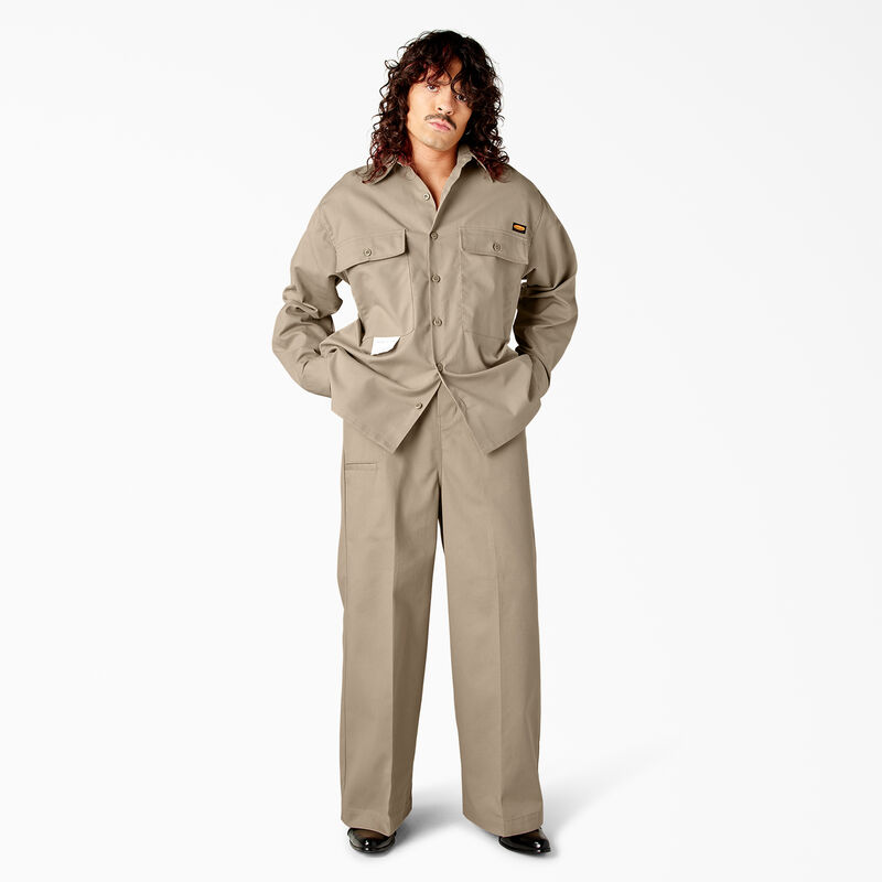 Dickies X Willy Chavarria Long Sleeve Work Shirt Desert Sand ID-wf0zl8Sj