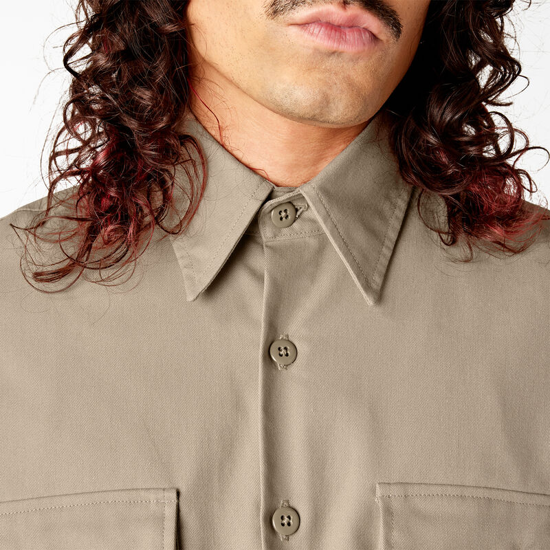 Dickies X Willy Chavarria Long Sleeve Work Shirt Desert Sand ID-wf0zl8Sj