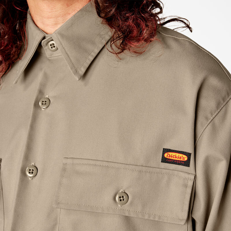 Dickies X Willy Chavarria Long Sleeve Work Shirt Desert Sand ID-wf0zl8Sj