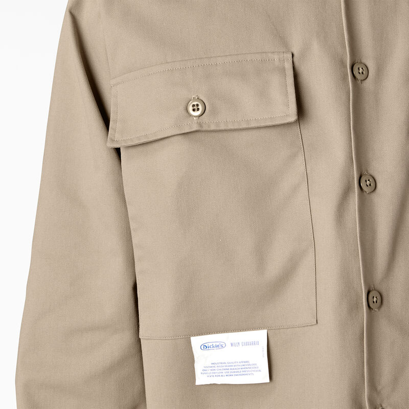 Dickies X Willy Chavarria Long Sleeve Work Shirt Desert Sand ID-wf0zl8Sj