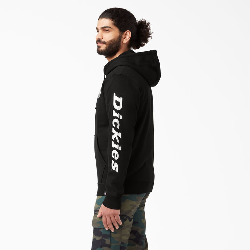 Dickies Logo Sleeve Fleece Hoodie Black ID-wnvYDmxM