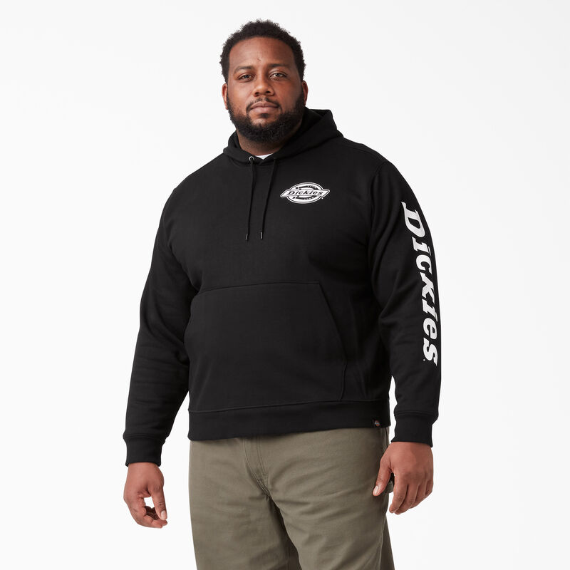 Dickies Logo Sleeve Fleece Hoodie Black ID-wnvYDmxM