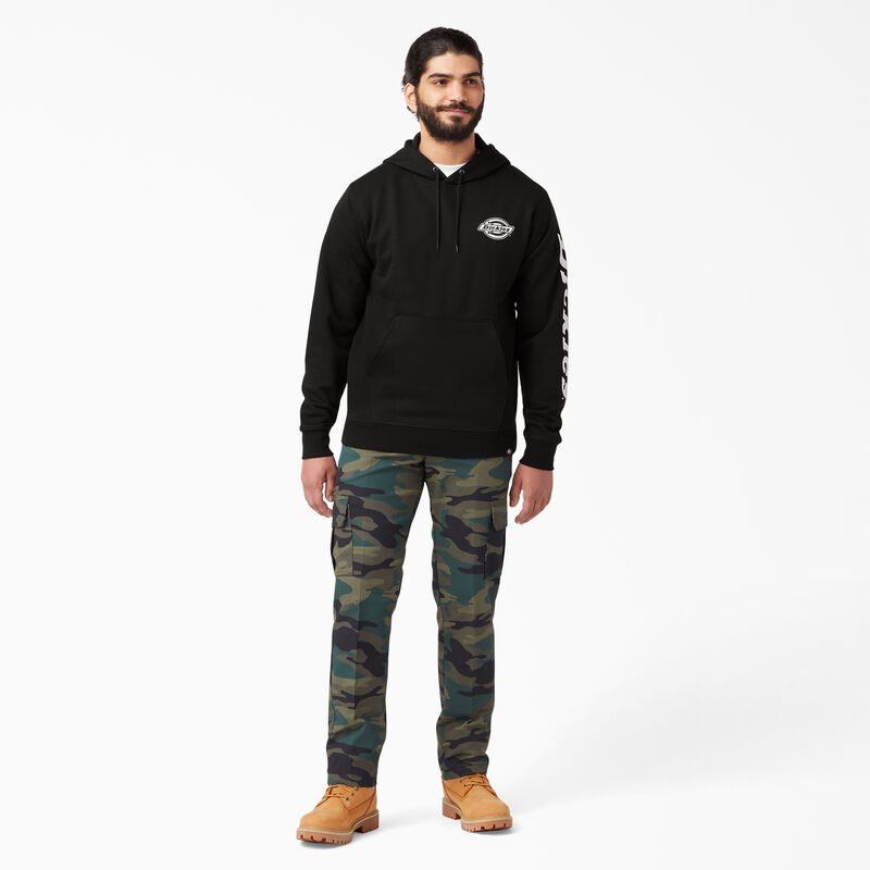 Dickies Logo Sleeve Fleece Hoodie Black ID-wnvYDmxM
