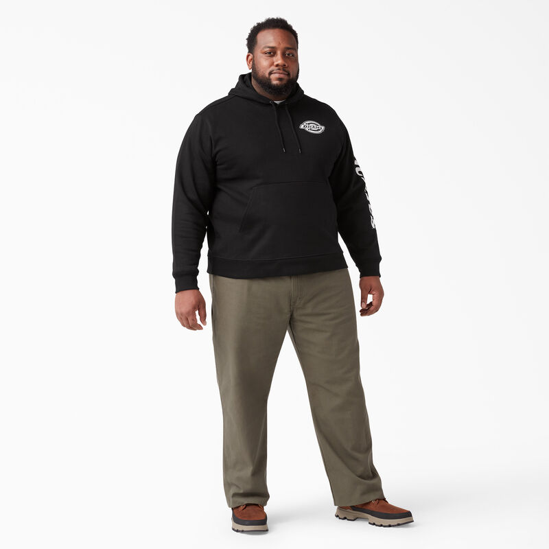 Dickies Logo Sleeve Fleece Hoodie Black ID-wnvYDmxM