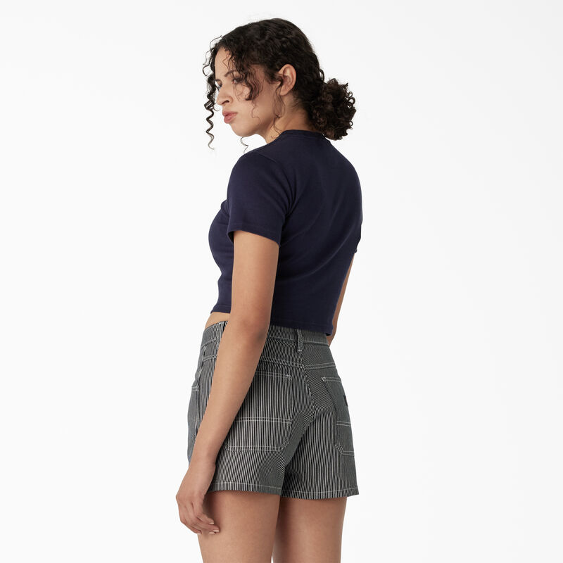 Dickies Embroidered Cropped Baby T-Shirt Ink Navy ID-x1xyIllL