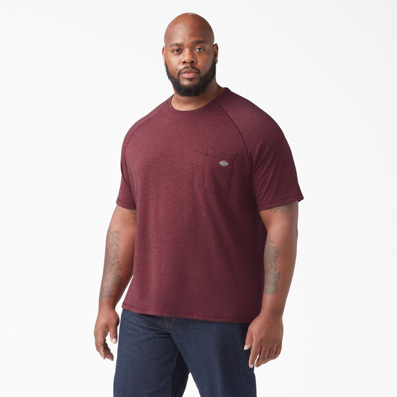 Dickies Cooling Short Sleeve Pocket T-Shirt Burgundy Heather ID-xF9OByuA