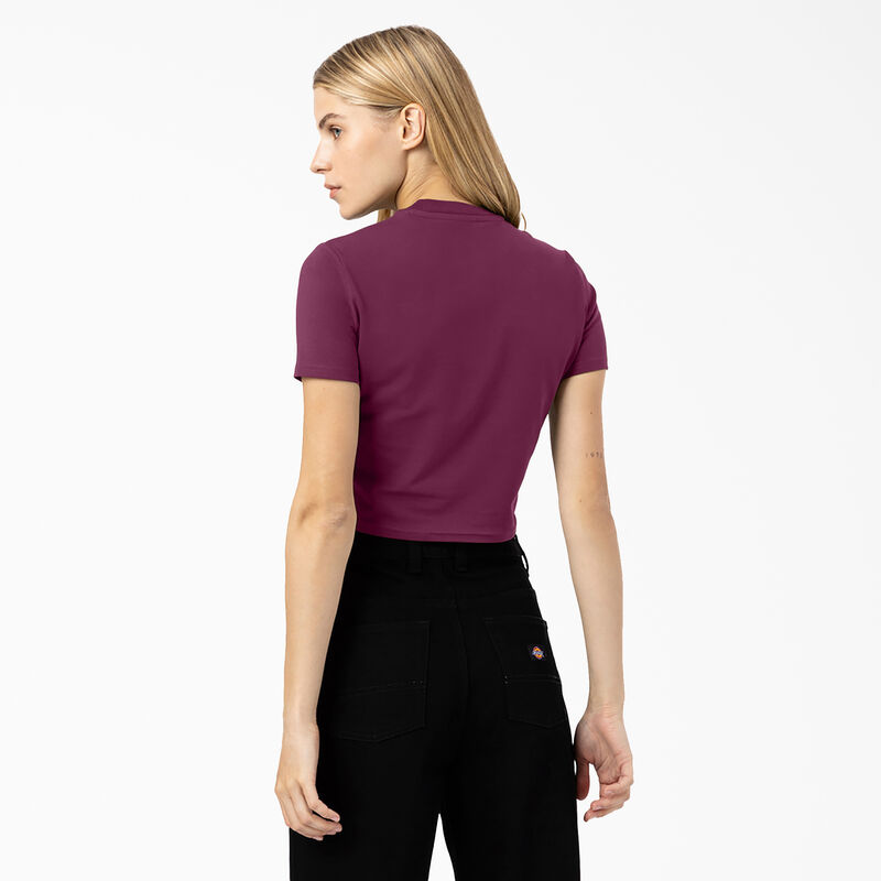 Dickies Maple Valley Logo Cropped T-Shirt Grape Wine ID-xO9wrvOX