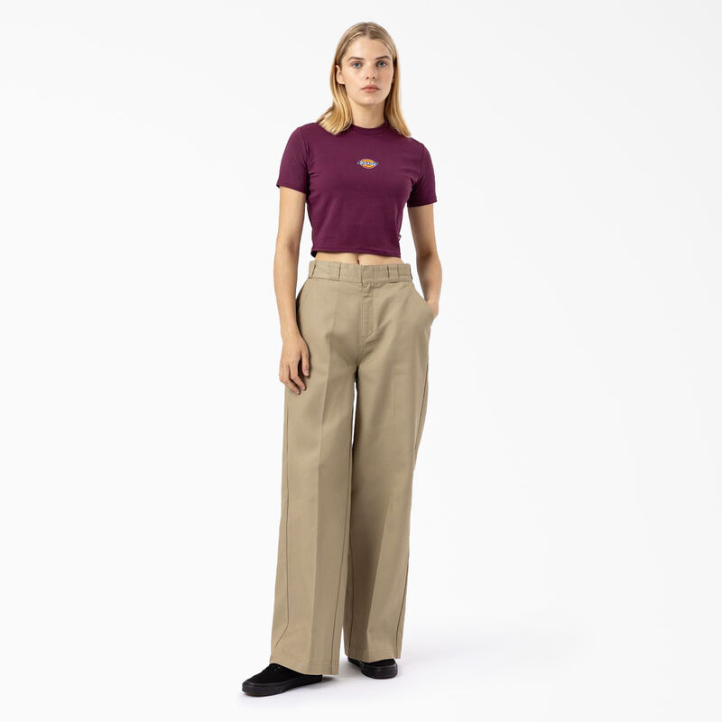 Dickies Maple Valley Logo Cropped T-Shirt Grape Wine ID-xO9wrvOX
