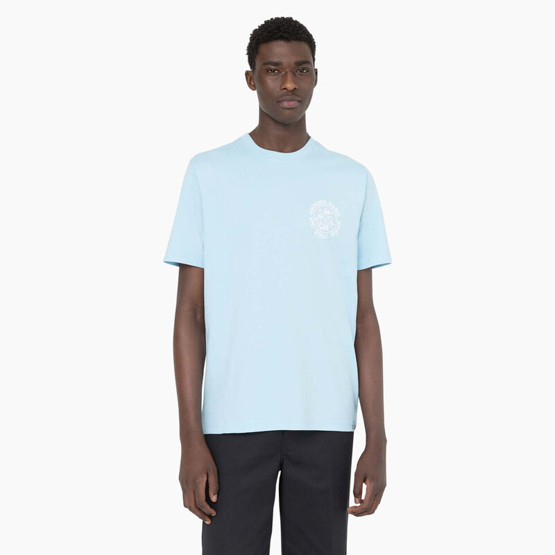 Dickies Bayside Gardens Short Sleeve T-Shirt Sky Blue ID-xRRK8lsy