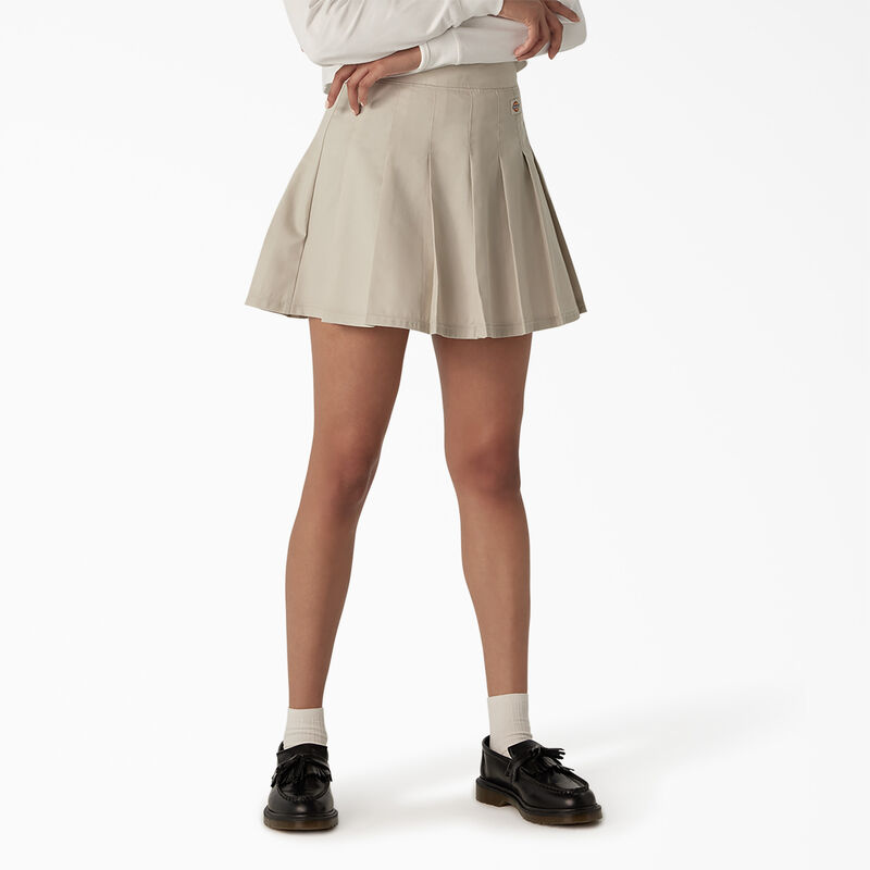 Dickies Twill Pleated Skirt Stone ID-xk6pIlSp