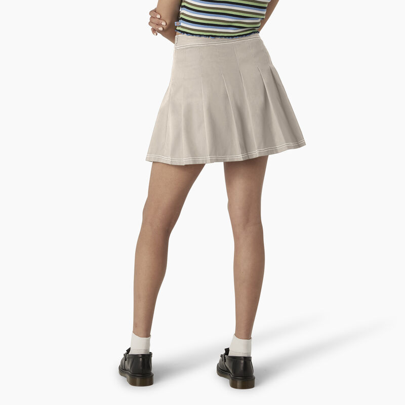 Dickies Twill Pleated Skirt Stone ID-xk6pIlSp