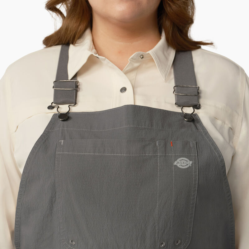 Dickies Plus Cooling Ripstop Bib Overalls Rinsed Graphite ID-xmAgeijT