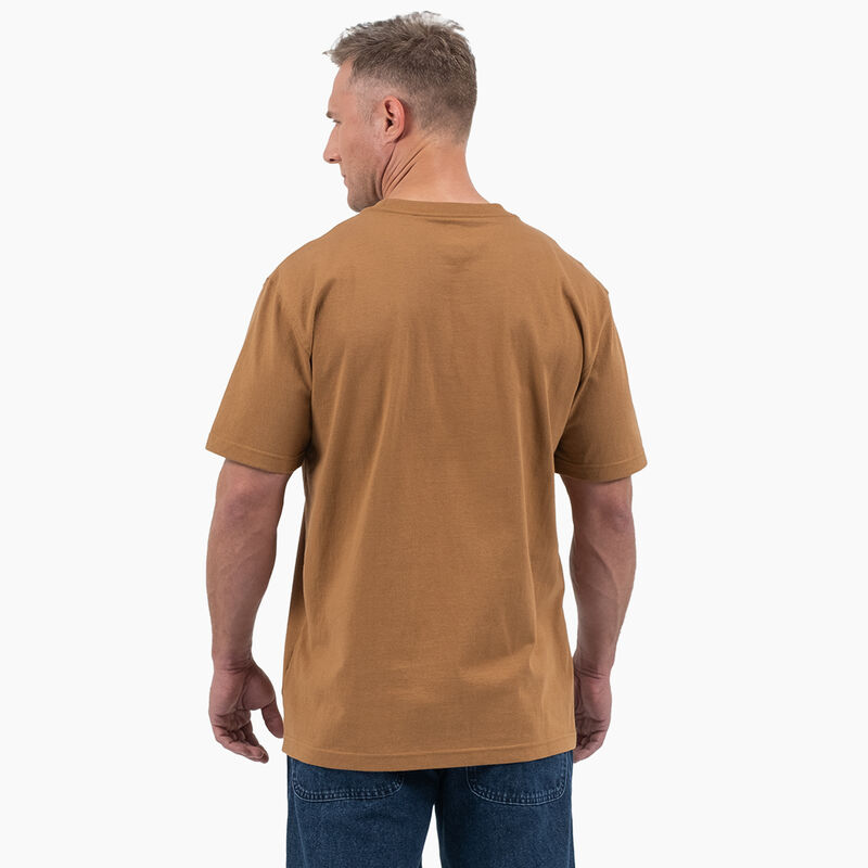 Dickies Short Sleeve Tri-Color Logo Graphic T-Shirt Brown Duck ID-y67HNBjH
