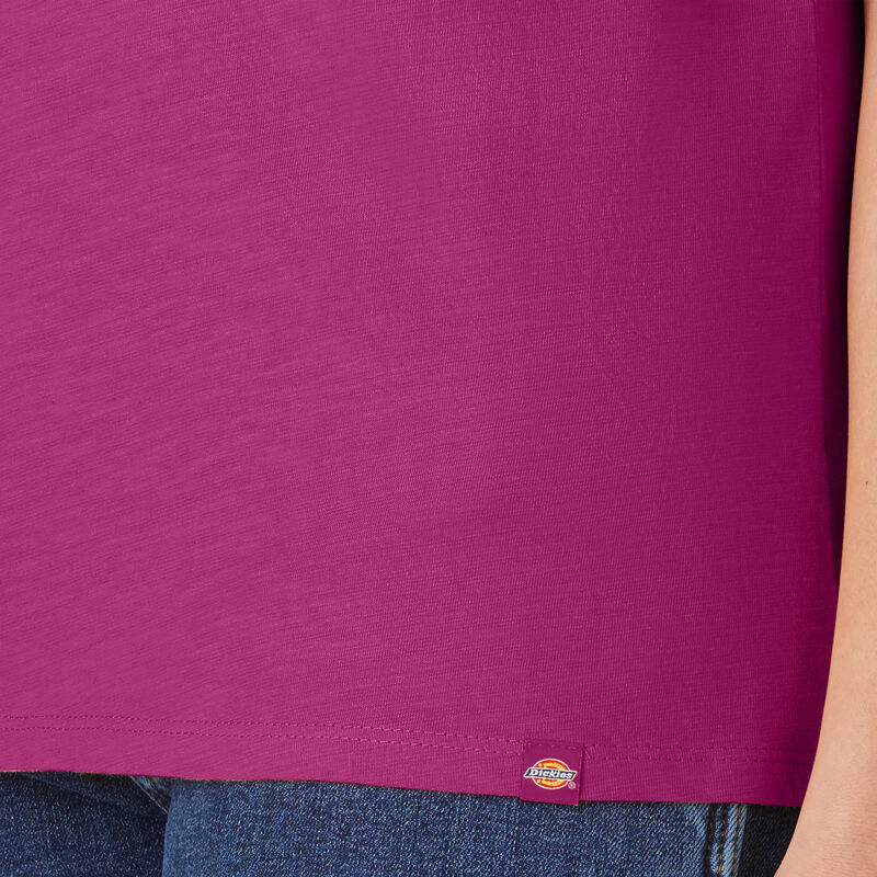 Dickies Short Sleeve V-Neck T-Shirt Festival Fuchsia ID-yCtk9T5o