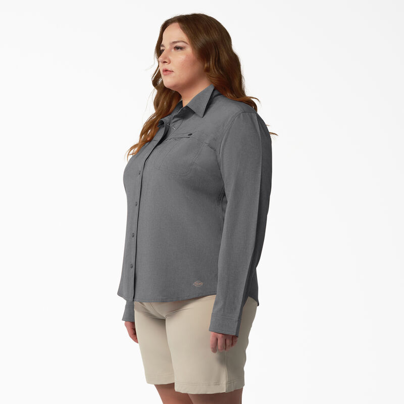 Dickies Plus Cooling Roll-Tab Work Shirt Graphite Gray ID-yROUc30Z
