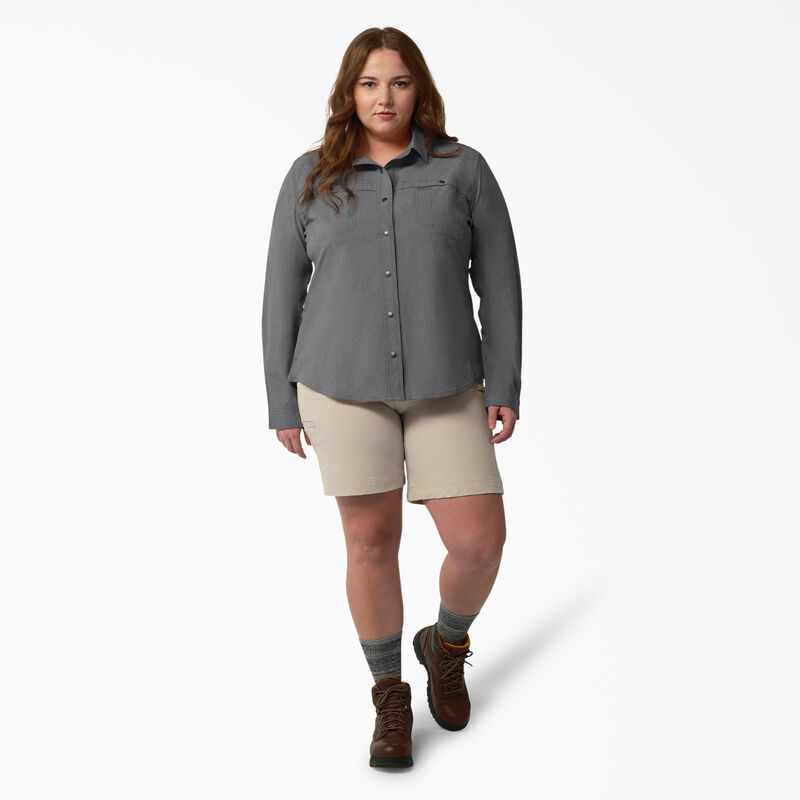 Dickies Plus Cooling Roll-Tab Work Shirt Graphite Gray ID-yROUc30Z